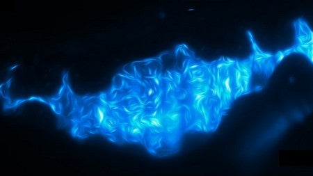 Merged view of a series of images gathered over time depicting the movement of a strain of Vibrio cholerae inside a zebrafish gut.