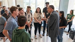 President Scholz meeting with students