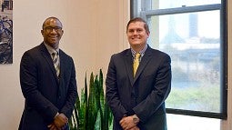 Third-year UO law students Donovan Bonner (left) and Brent Sutten