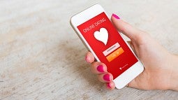Dating app on phone