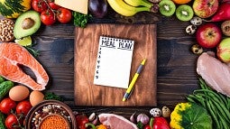 Meal planning stock image