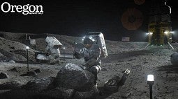 Depiction of NASA's Artemis Program, with astronauts again on the Moon someday