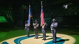UOPD awards ceremony honor guard