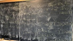 Blackboard with math equations