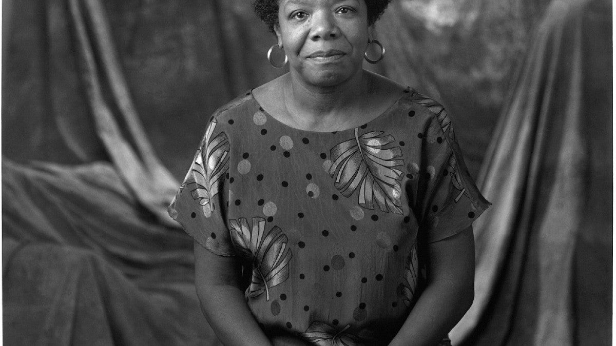 A portrait of poet and author Maya Angelou is among the Brian Lanker photographs donated to the UO.