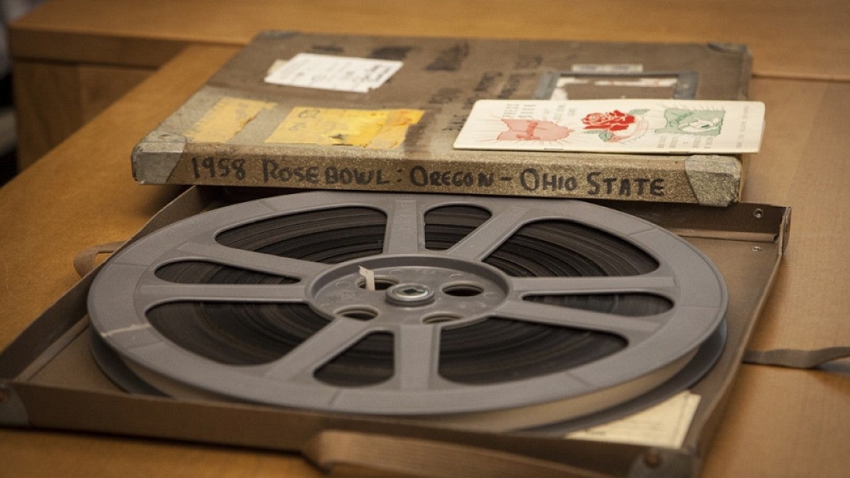 A reel of film from the 1958 Rose Bowl game