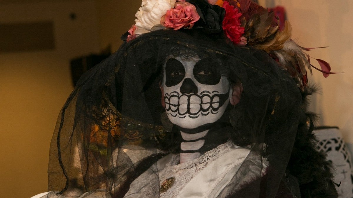 Jill Torres dresses as La Calavera Catrina for the JSMA's annual Día de los Muertos celebration. 