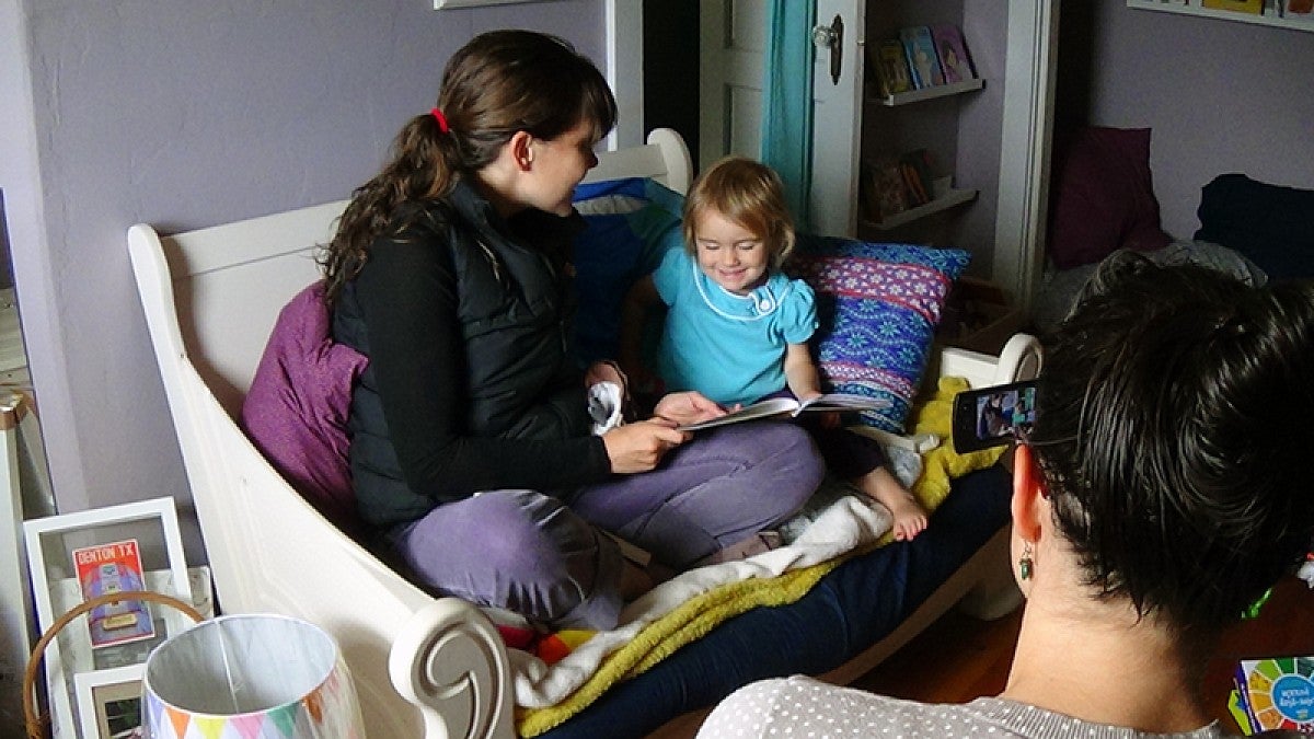 Everyday interactions between a mother and her daughter are videotaped during a FIND session