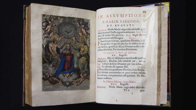 Catholic Church. Officium Beatae Mariae Virginis, Pii V. Pont. Max. Iussu Editum. (Antuerpiae: s.n., 1609). RBC BX 2080 .A2 1609