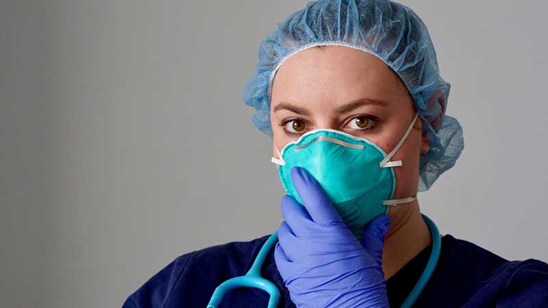 Nurse in surgical mask