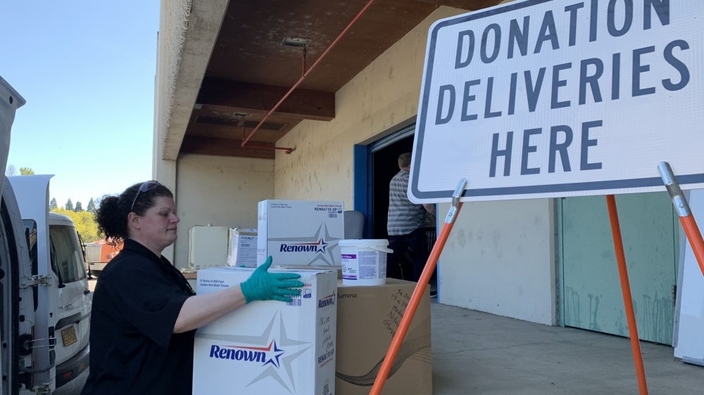 UO donates a load of medical supplies to county public