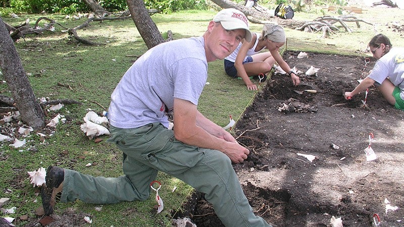 Scott Fitzpatrick at Caribbean dig site