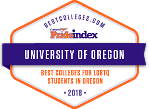 University of Oregon, PrideIndex's Best Colleges for LGBTQ Students in Oregon in 2018