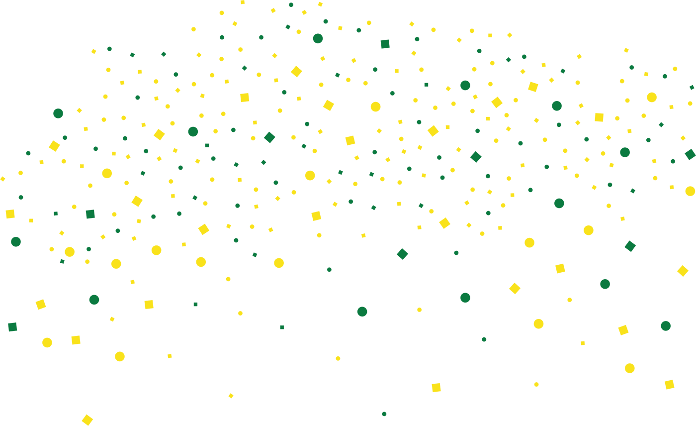 Green and yellow confetti 
