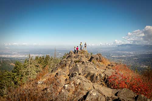 Students on the top of Spencer Butte