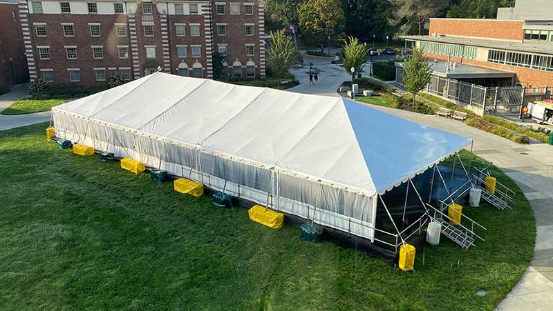 Tent on EMU lawn
