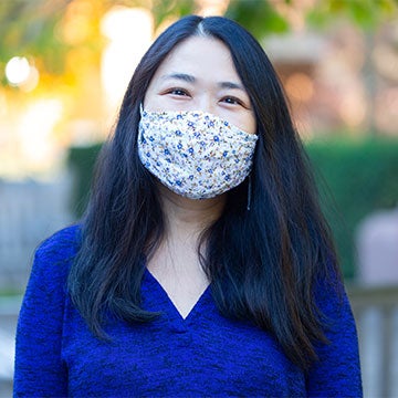 Grace Ho wearing a mask