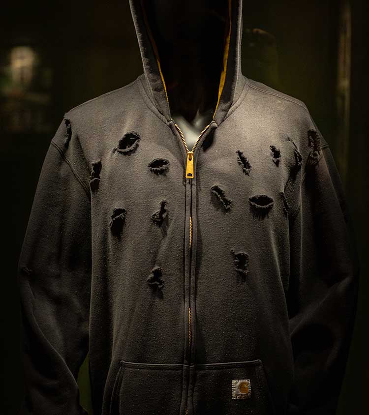 Luke Cage's bullet riddled hoodie