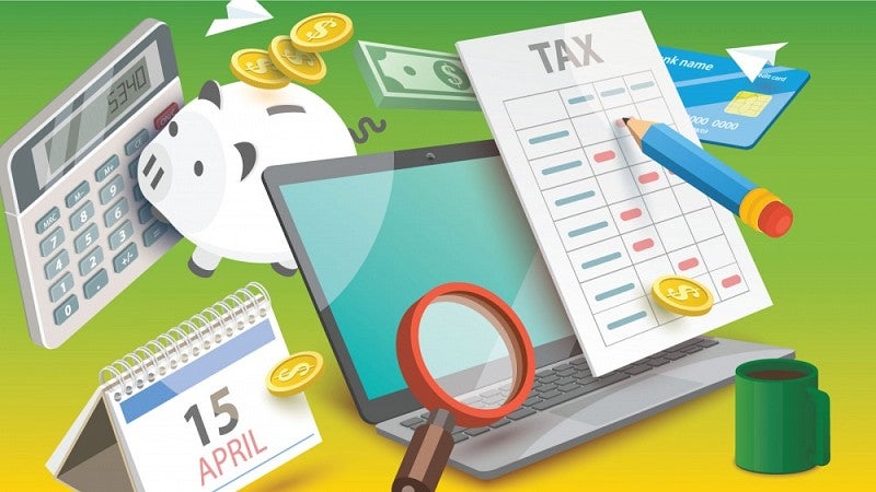 tax preparation stock image