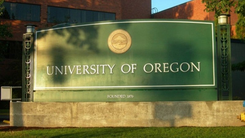 UO entrance sign