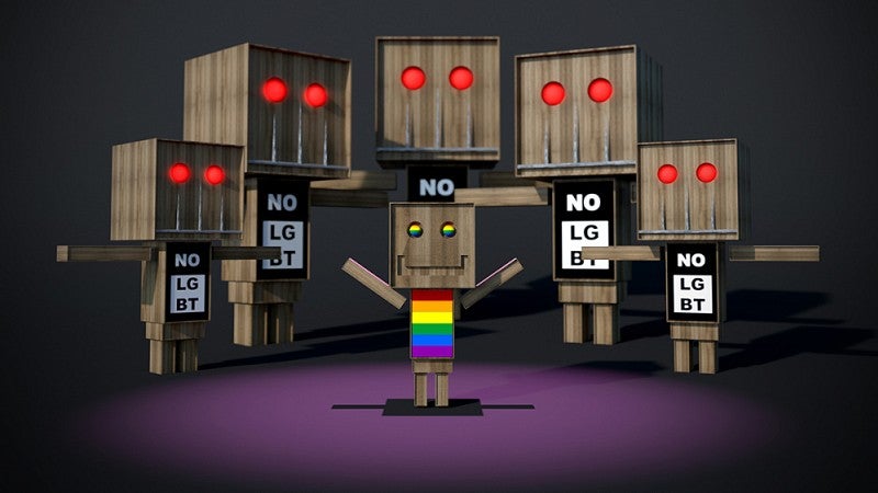 Illustration of predjudice against homosexuality