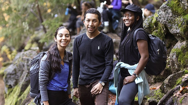Students on hike