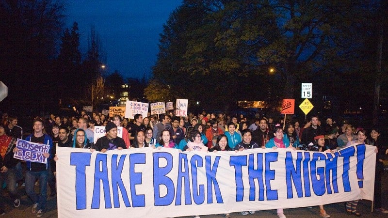 Take Back the Night marchers