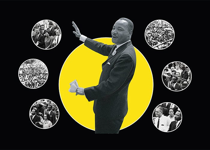 Collage of Martin Luther King Jr. images
