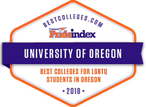 University of Oregon, PrideIndex's Best Colleges for LGBTQ Students in Oregon in 2018