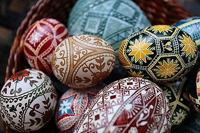 Pysanka is the Ukrainian art of egg decorating. (Photo by Molly McPherson, courtesy of The Daily Emerald)