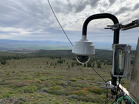 The camera at a fire monitoring tower