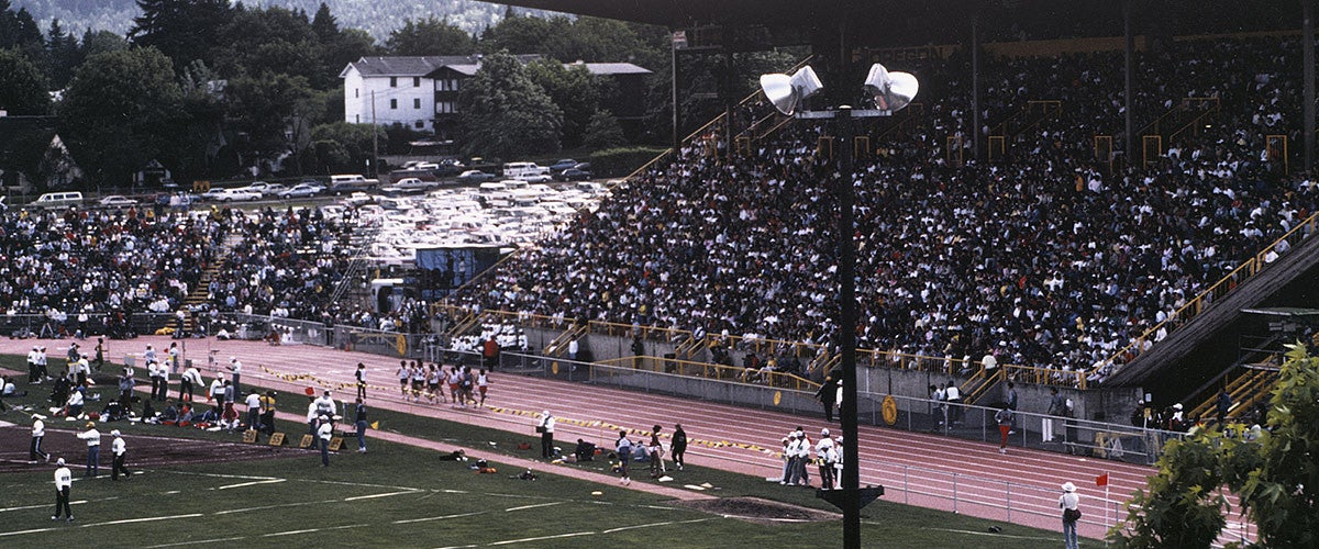 Hayward Field in the 1980s