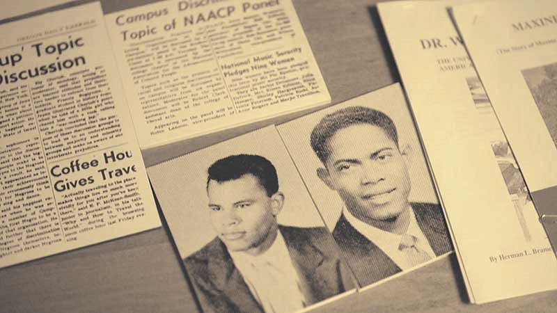Historical images of former Black students at the University of Oregon