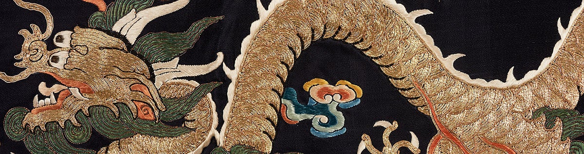 An embroidered asian dragon
