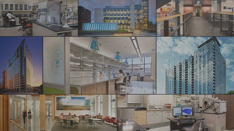Collage of construction and building images