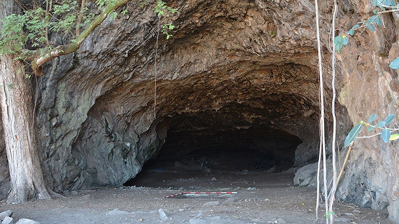 Entrance to Makpan cave in Indonesia