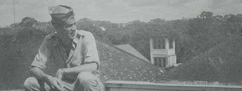 George Wickes on a rooftop