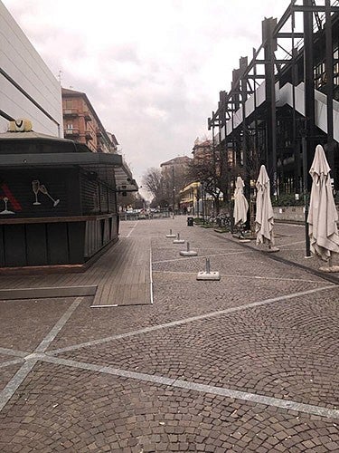 Empty streets in Italy during the COVID-19 outbreak