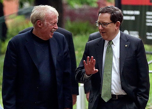 President Michael H. Schill and Phil Knight