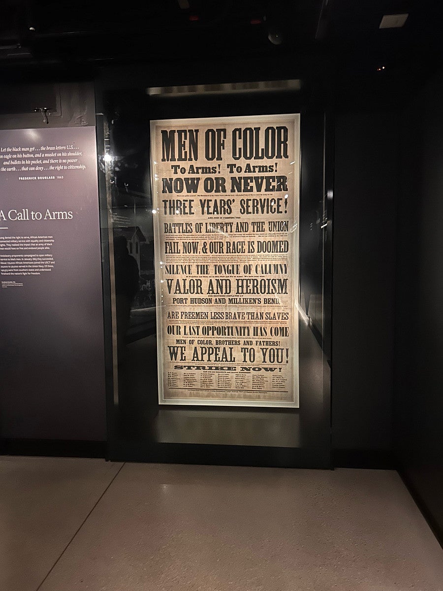 Sign from exhibit in Smithsonian National Museum of African American History and Culture