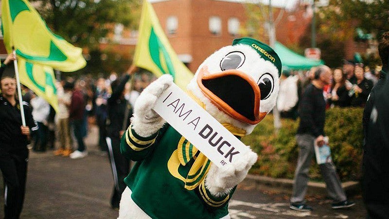 The Duck at the Homecoming Parade