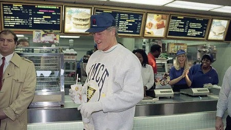 Bill Clinton at McDonald's