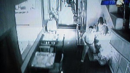 Still of hotel surveillance video