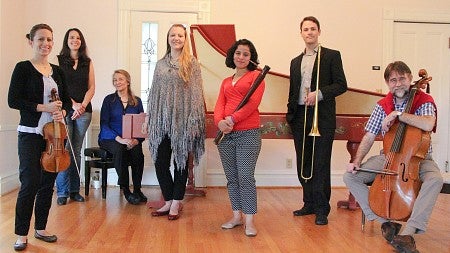Members of the UO Collegium performance group with period and reproduced instruments.