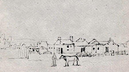 Paul Kane sketch of Whitman Mission, ca. 1846–Oregon Historical Society