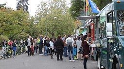 Food carts at the Street Faire