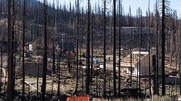 Homes being rebuilt following a wildfire