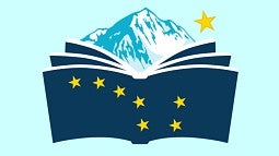 Alaska Reads logo with open book, mountain and Big Dipper