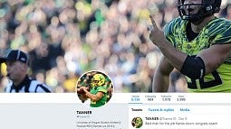 A tweet from from a UO student athlete