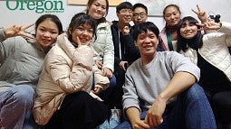 Boarder Tsai and friends with Peace Corps China